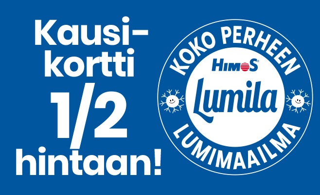 LUMILAN HENKILÖKOHTAISET KAUSIKORTIT 21/22 NYT MYYNNISSÄ -50% HINTAAN 31.10.2021 SAAKKA!